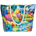 Tote Bag Impressionist Style Garden